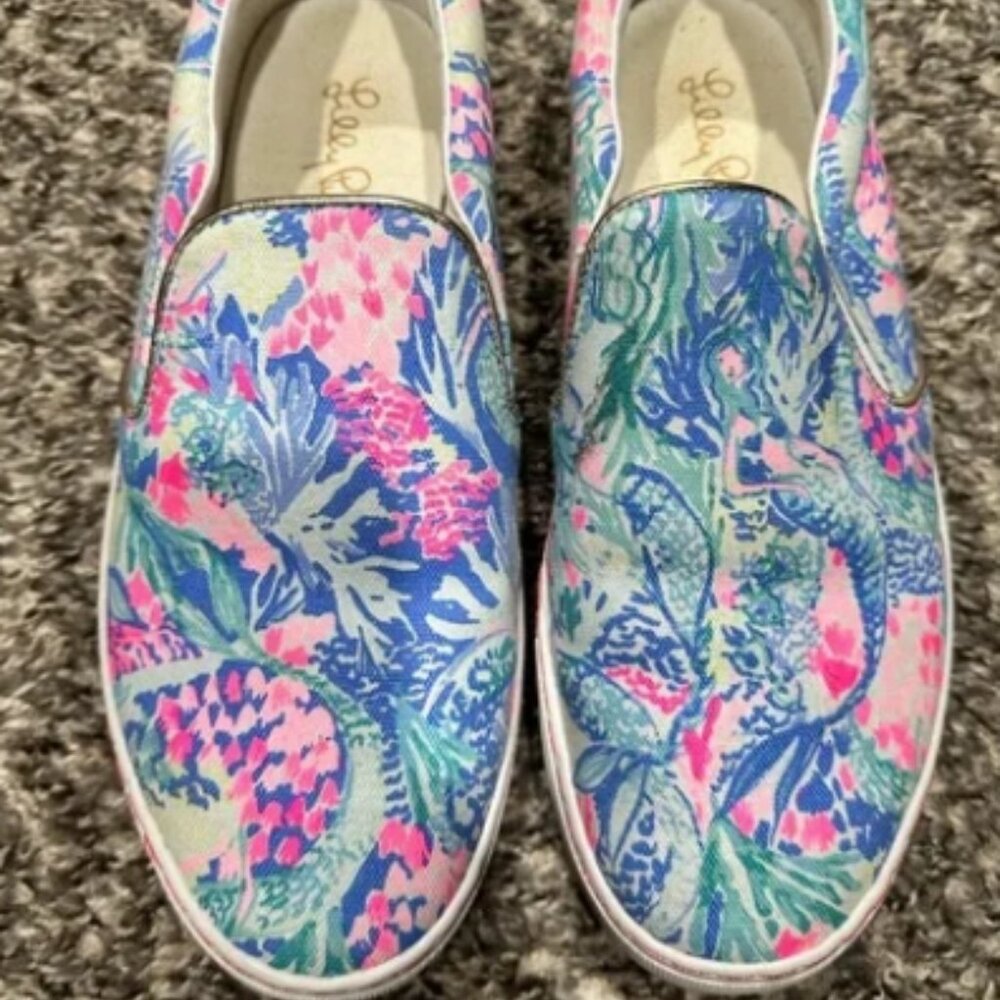 Lilly Pulitzer mermaids wave shoes